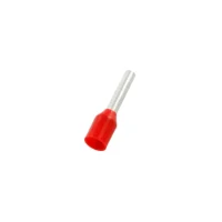 Terminal tipo manguito 1.5mm, color rojo , 100 unid.