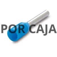 Terminal tipo manguito 2.5mm, color azul, 2500 unid.