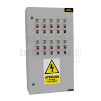 Tablero Extracción de Monóxido 10 motores trifásicos, 3.7KW, 12A, 5HP,  220VAC-3F, Schneider