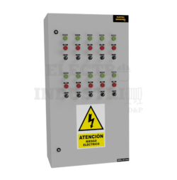 Tablero Extracción de Monóxido 10 motores trifásicos, 1.5KW, 6A, 2HP,  220VAC-3F, Schneider