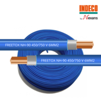 Rollo de cable libre de halógeno NH-90 INDECO 6MM2 color azul, 100 metros