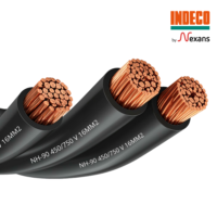 Rollo de cable libre de halógeno NH-90 INDECO 16MM2 color negro, 100 metros